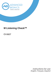 Advanced Bionics M Listening Check CI-5827 Manual Del Usuario