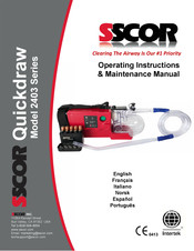 SSCOR Quickdraw 2403 Serie Instrucciones De Operación Y Mantención