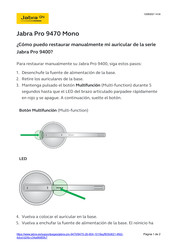 Jabra Pro 9470 Mono Guia De Inicio Rapido