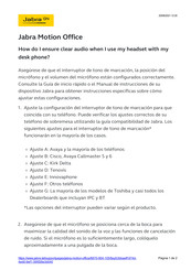 Jabra MOTION OFFICE Guia De Inicio Rapido