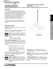 Lutron Homeworks HR-CCI-6-SW Instrucciones De Montaje