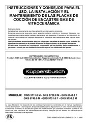 KÜPPERBUSCH GKS 6740.0 M Instrucciones Y Consejos Para El Uso, La Instalación Y El Mantenimiento