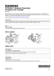 Siemens SITRANS FUS380 Manual Del Usuario