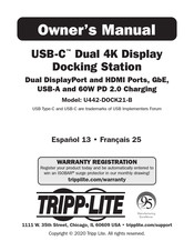 Tripp-Lite U442-DOCK21-B Manual Del Propietário