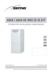 Sime AQUA HE INOX 35 ErP Manual Del Usuario