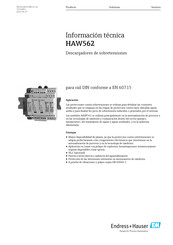 Endress+Hauser HAW562 Información Técnica