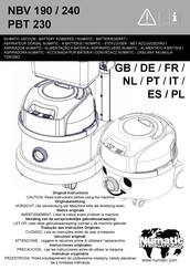 Numatic NBV 190 Instrucciones Originales