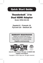Tripp-Lite Thunderbolt 3 Guia De Inicio Rapido