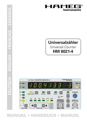 Hameg Instruments HM8021-4 Manual De Instrucciones