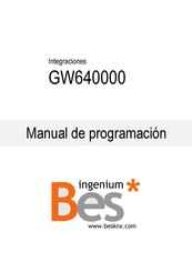 Bes Ingenium GW640000 Manual De Programación