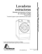 Alliance Laundry Systems PHM1397C Operación/Mantenimiento