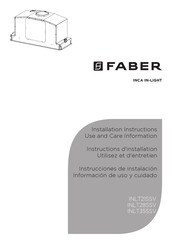 Faber INLT28SSV Instrucciones De Instalación Información De Uso Y Cuidado