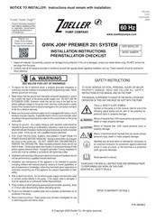 Zoeller QWIK JON PREMIER 201 Instrucciones De Instalación