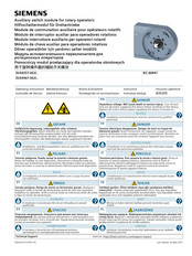 Siemens 3VA9257-0GX Serie Instructivo