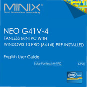 Minix NEO G41V-4 Manual Del Usuario