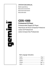 Gemini CDS-1000 Manual De Funcionamiento