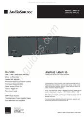 AudioSource AMP110 El Manual Del Propietario