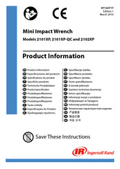 Ingersoll Rand 2102XP Especificaciones Del Producto
