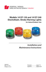 Federal Signal ELECTRAFLASH 141ST-120 Instrucciones De Instalación Y Mantenimiento