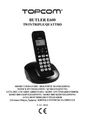 Topcom BUTLER E600 TWIN Guia Del Usuario