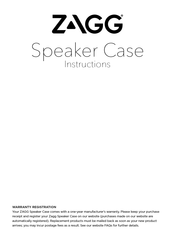 Zagg Speaker Case Manual De Instrucciones