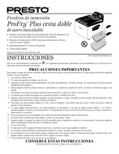 Presto ProFry Plus Manual De Instrucciones