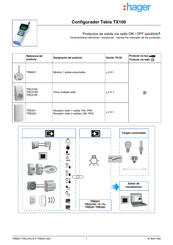 hager Tebis TX100 Guia De Inicio Rapido