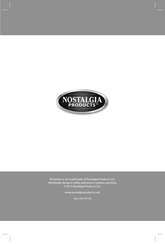 Nostalgia Products RFW600 Instrucciones Y Recetas