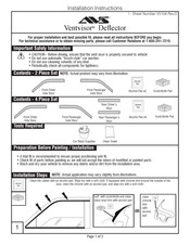 AVS Ventvisor Deflector Instrucciones De Instalación