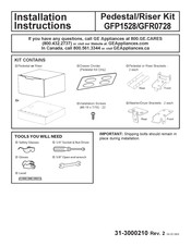 GE GFP1528PNDG Instrucciones De Instalación