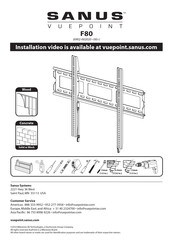 Sanus VUEPOINT F80 Manual De Instrucciones