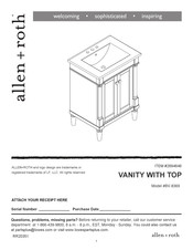 Allen + Roth BV-8369 Manual De Instrucciones