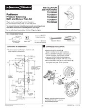 American Standard Patience TU106501 Instrucciones De Instalación