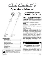 MTD Cub Cadet CC4125 Manual Del Operador