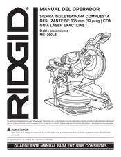 Ridgid MS1290LZ Manual Del Operador