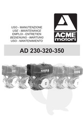 ACME motori AD 230 Uso-Mantenimiento