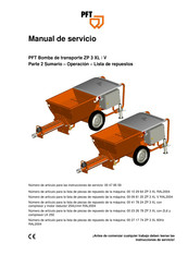 PFT ZP 3 XL/V Manual De Servicio