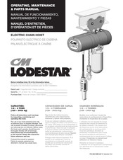 CM Lodestar Manual De Funcionamiento, Mantenimiento Y Piezas