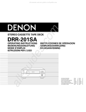 Denon DRR-201SA Instrucciones De Operación