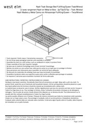 West Elm 8509775 Instrucciones De Ensamblaje