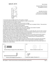 West Elm 3130150 Instrucciones De Ensamblaje