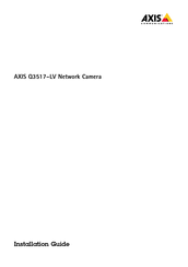 Axis Communications Q3517-LV Guia De Instalacion