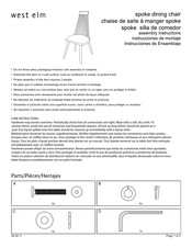 West Elm spoke Instrucciones De Ensamblaje