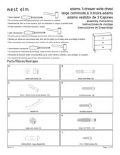 West Elm adams Instrucciones De Ensamblaje