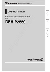 Pioneer SUPER TUNER III D DEH-P2550 Operación Manual