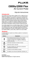 Fluke i2000 Flex Hoja De Instrucciones