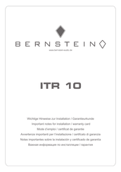 BERNSTEIN ITR 10 Manual De Instalación