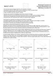 West Elm Bookshelf Console V2 Instrucciones De Ensamblaje