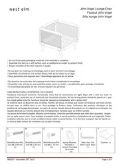 West Elm John Vogel Lounge Chair Instrucciones De Ensamblaje