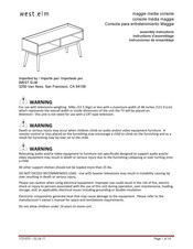 West Elm maggie media console Instrucciones De Ensamblaje